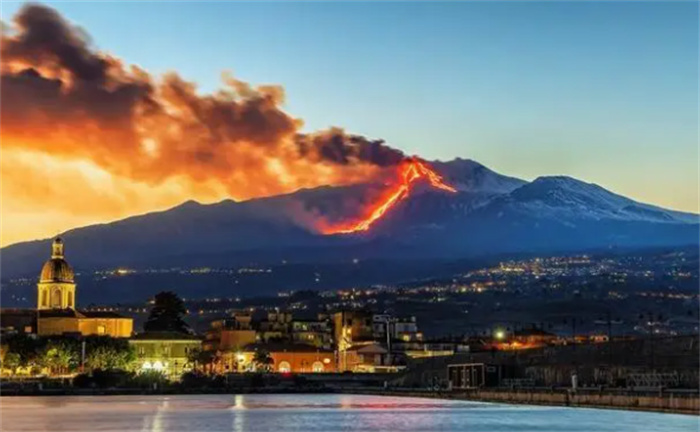 喷发次数最多的火山 埃特纳火山（意大利）