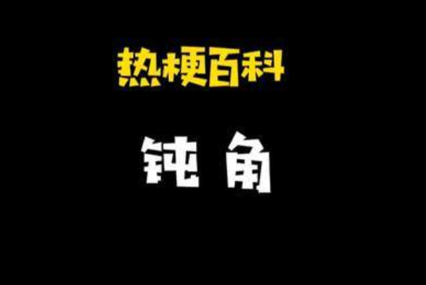 钝角是什么梗：无厘头抽象文化的展现(出自B站金广发)